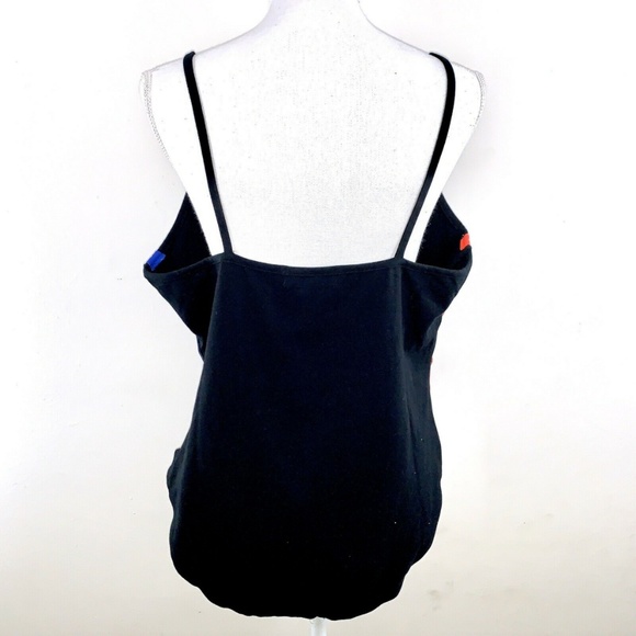 FOREVER 21 PLUS BLACK RED‎ BLUE STARS BODY SUIT - Picture 5 of 6